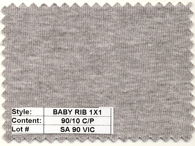 Baby Rib 1X1 90/10 Cotton Poly